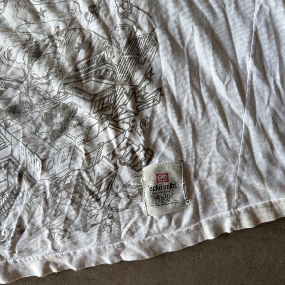 VINTAGE Y2K ECKO UNLIMITED AOP TRIBAL T-SHIRT GRUNGE GRAPHIC BAGGY SKATE MEN XXL - Picture 3 of 7